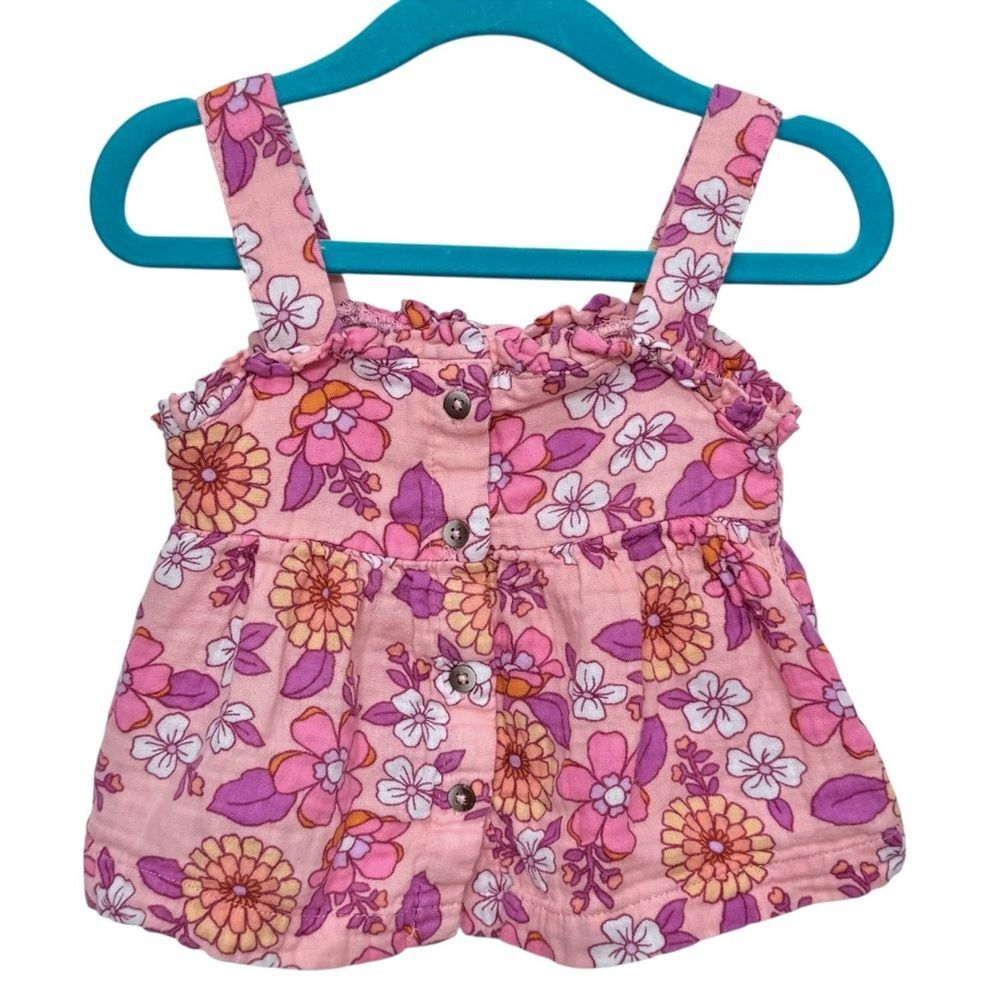 Cat & Jack Girls Kids Sleeveless Floral Print Flowy Tank Top. 18 Months. NEW.
